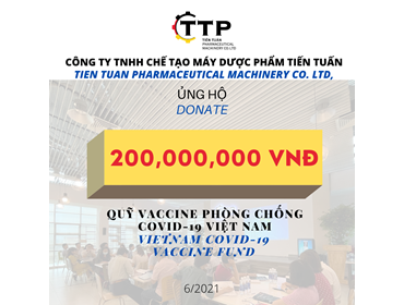 TIẾN TUẤN ỦNG HỘ 200 TRIỆU ĐỒNG VÀO QUỸ VẮC-XIN PHÒNG DỊCH COVID-19